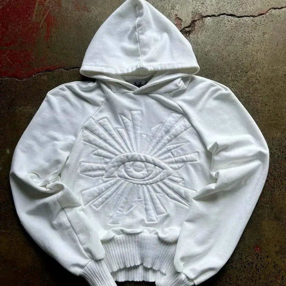 Sun new cross-border sweater embroidered eyes country tide plump handsome hoodie sweater hundreds of new in stock