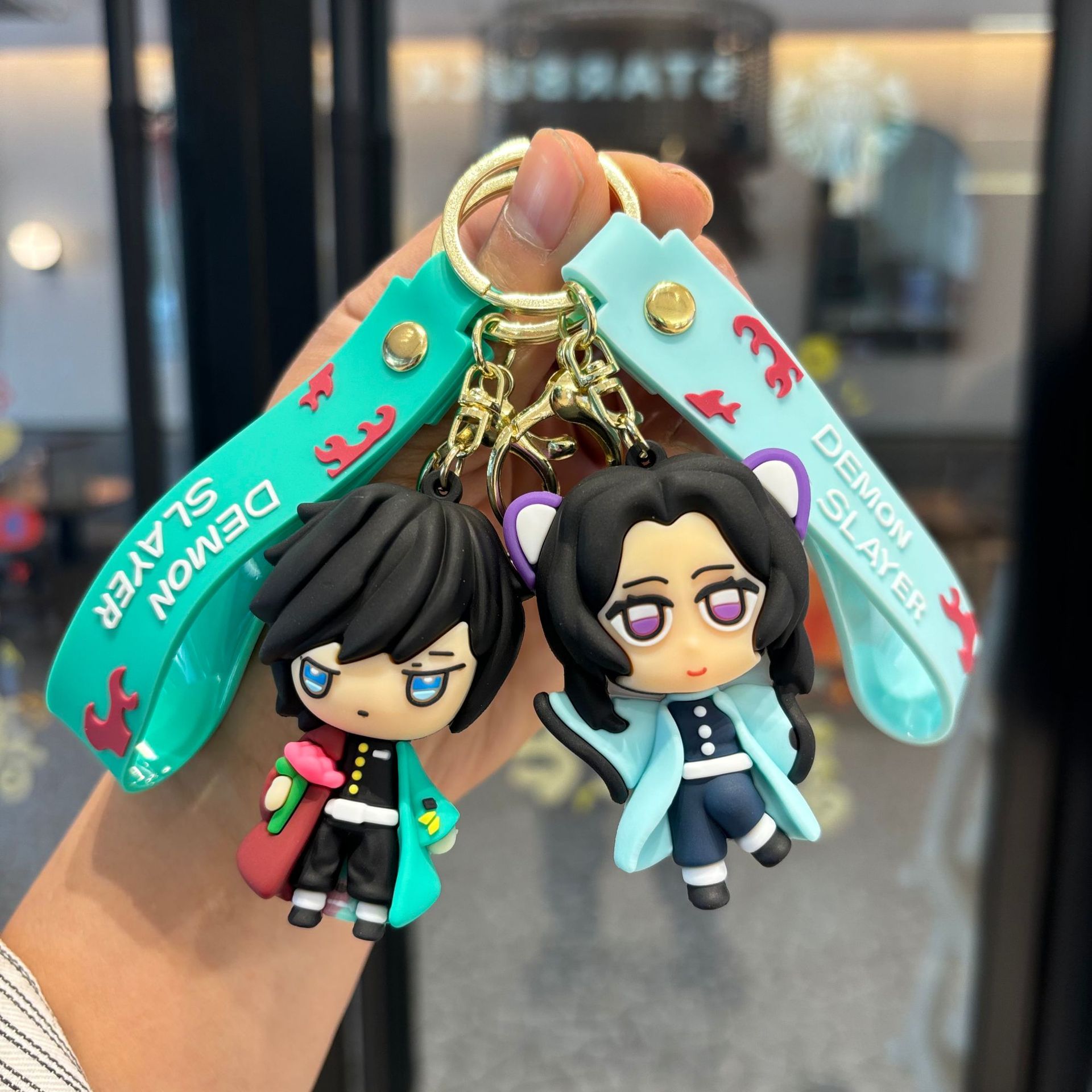 Cross-Border Demon Slayer Keychain Nezuko Doll Backpack Pendant Cute Tanjiro Ornament Small Gift Wholesale