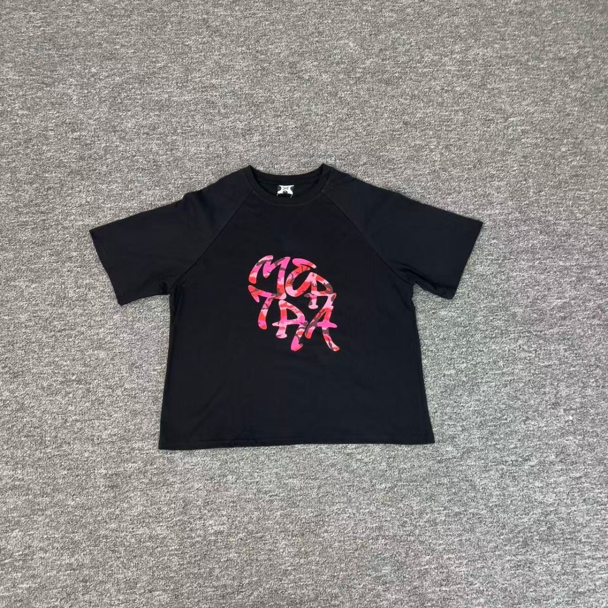 Dropshipping Trendy Brand Mertra American-Style Camouflage Letter Print Short-Sleeve T-Shirt for Men and Women, Pure Cotton, Casual and Versatile