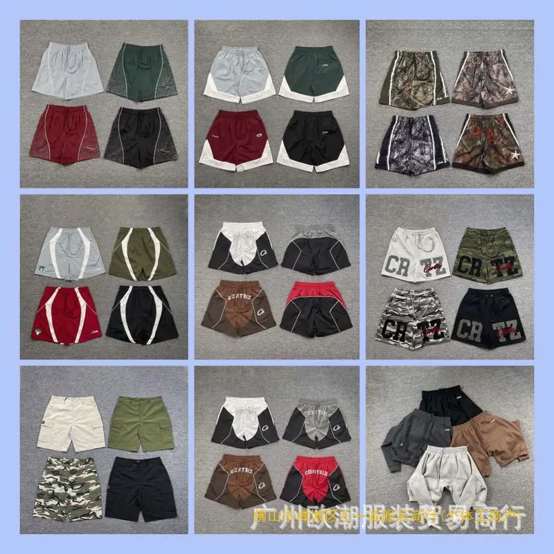Corte Alcatraz New Collection Ship Print Logo Shorts Ins Trendy Hip-Hop Skateboard Shorts Casual
