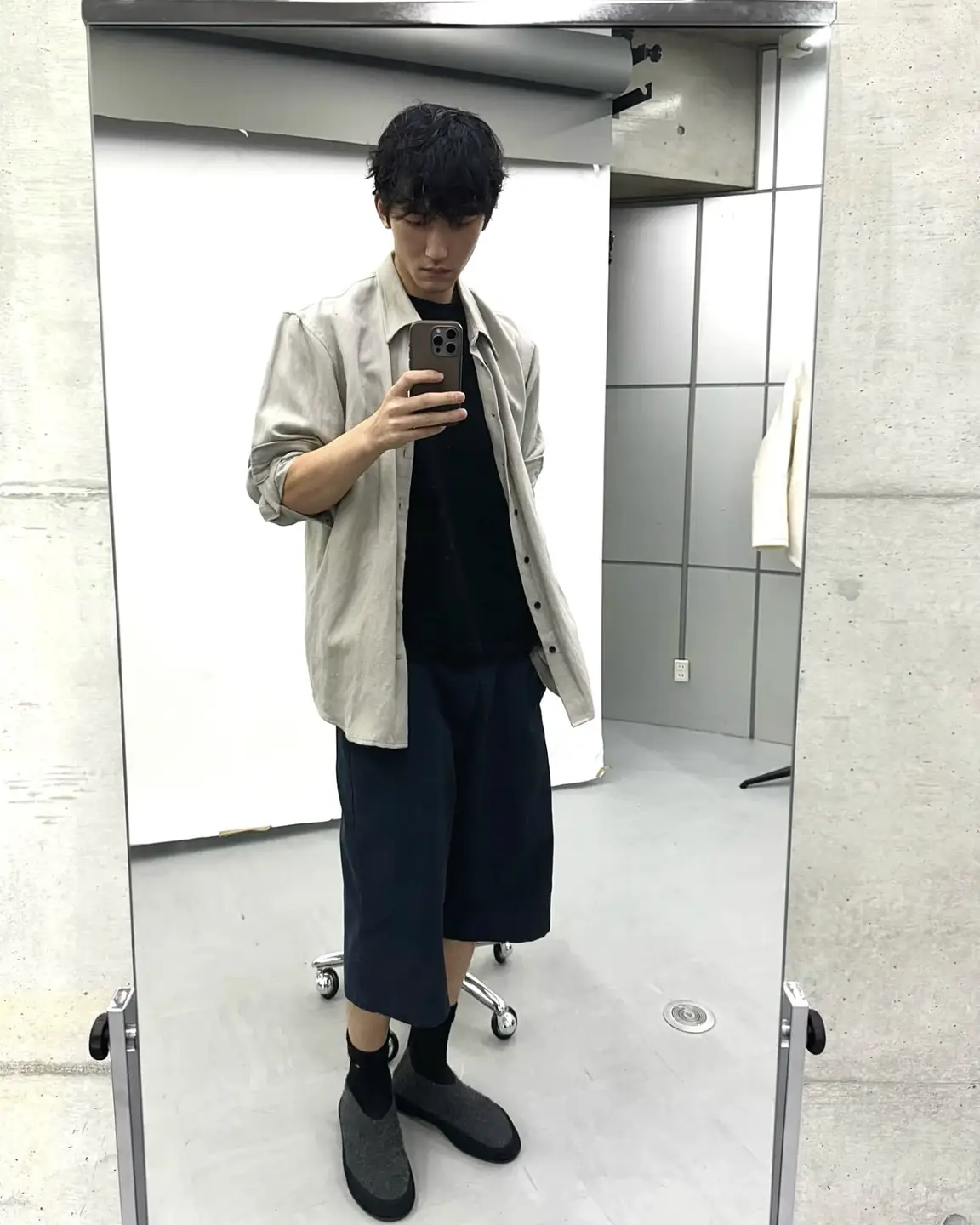 Kenijima Style Dk Cropped Shorts (Suit Pants Cut, Japanese Old Money Style)