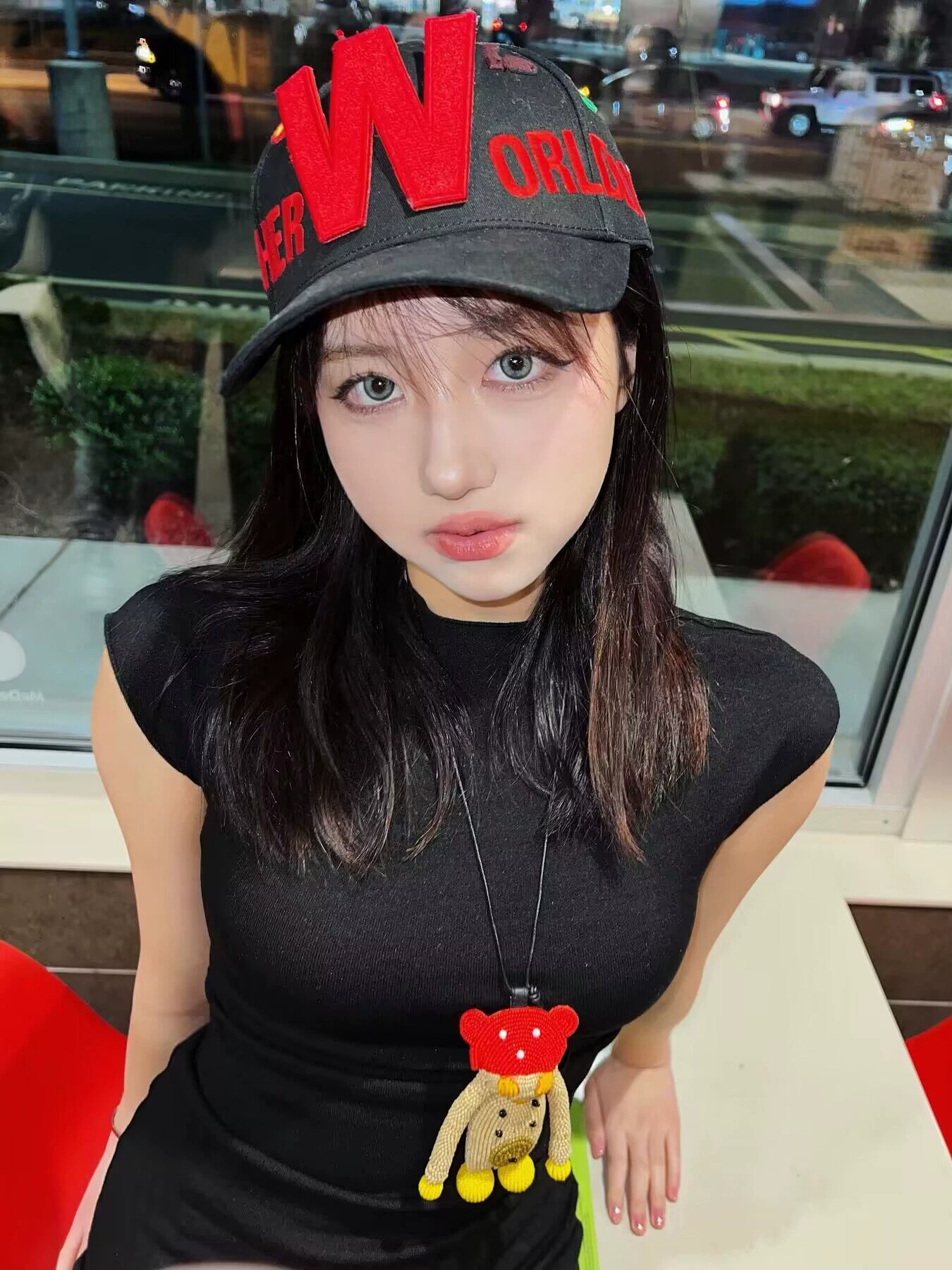 Walter Van Beirendonck Rainbow Alien 3D Baseball Cap with W Letter Embroidery Duckbill Hat