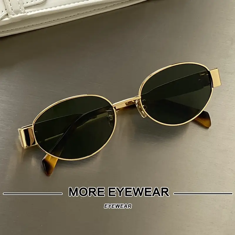 New Blogger's Same Style Arc De Triomphe Sunglasses for Women Xiaohongshu Best Selling Oval French Retro Style Sunglasses