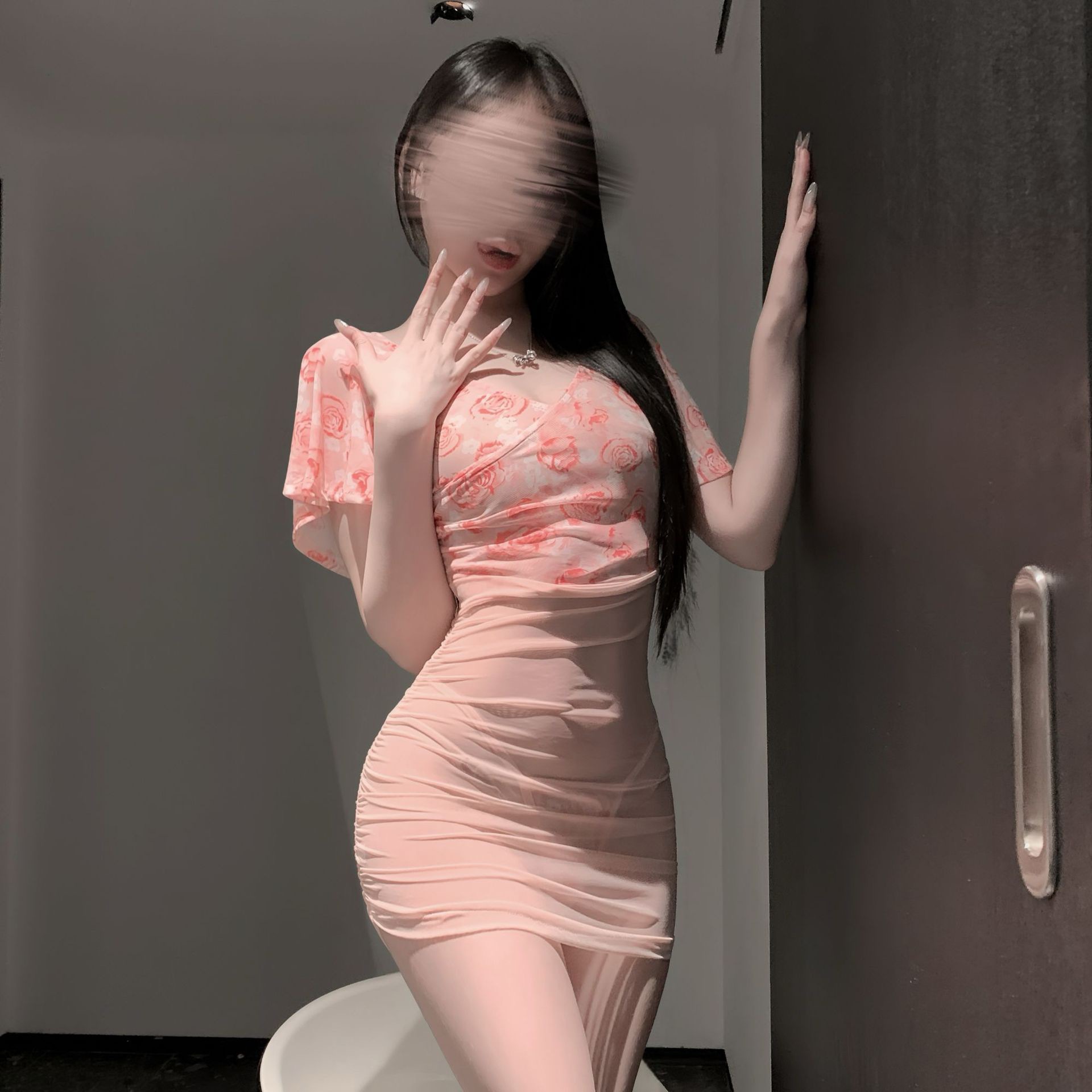 Plus-Size Sexy Lace Floral Lingerie New Style Women's Sensual Dress Tight-Fitting Set Bodycon Sheer Nightgown
