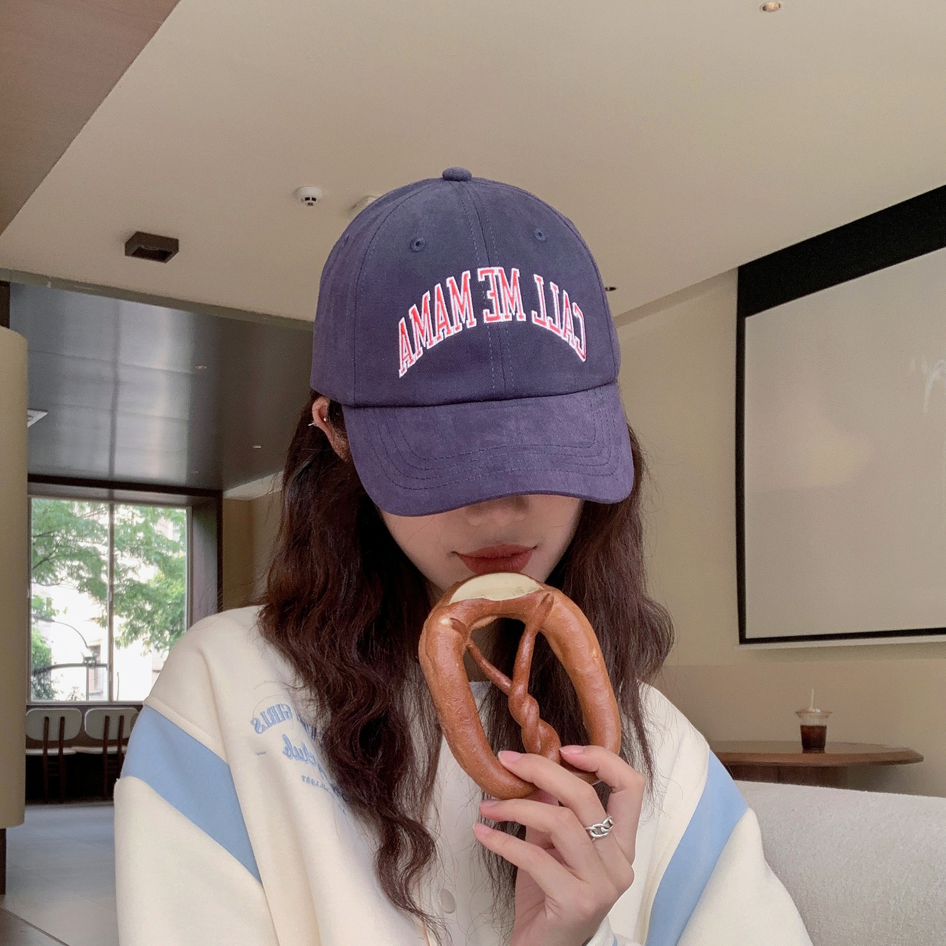 Spring and Summer Extra Large Size Wide Brim Large Head Circumference Korean-style Letter Embroidered Soft Top Baseball Cap for Men and Women Face Showing Small Cap
