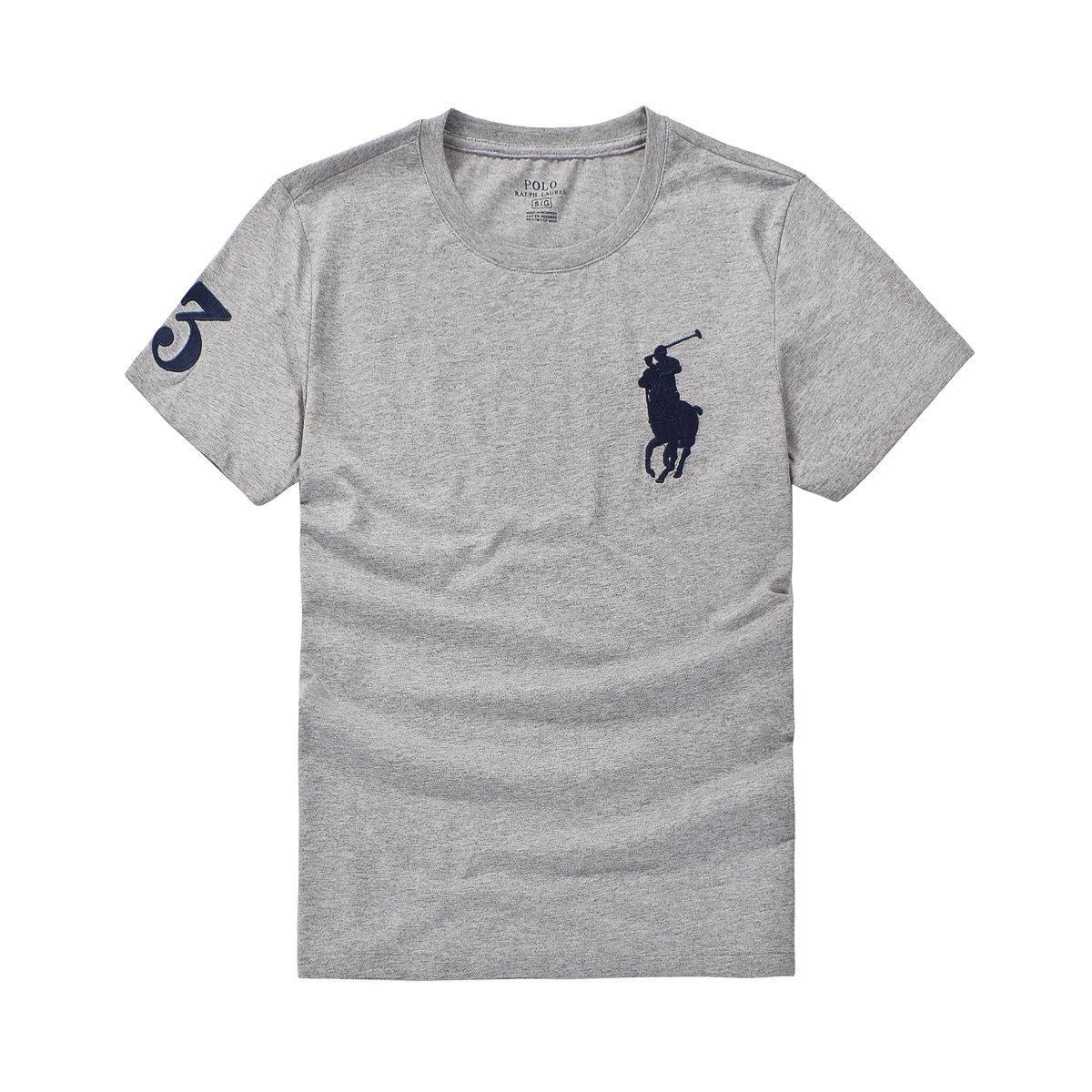 Men's Solid Color Pony Embroidered Short Sleeve T-shirt 89 yua
