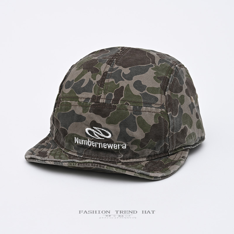 Retro Niche Functional Style Camouflage Baseball Cap Men's and Women's Hip-Hop Short Flat-brimmed Cap Outdoor Tooling Cap Trendy Foreign Trade
