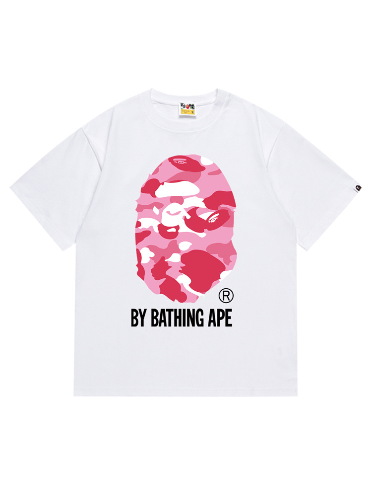 Chaopai cross-border wholesale supply of foreign trade a 260g blockbuster BAPE ape head shark short sleeve T-shirt 6