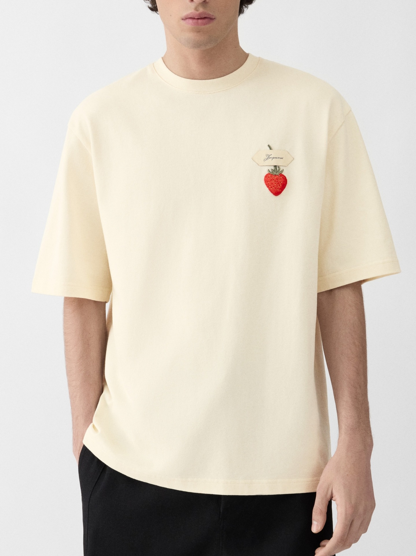 Jacquemus 2025 New Autum Men's Short-Sleeved T-Shirt Fashionable Sports Style Loose and Comfortable Top