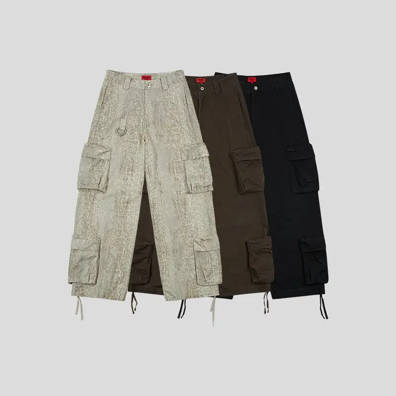 Goodbai Goodees Duuo Flap Pocket pants Washed Wide Leg Cargo Pants