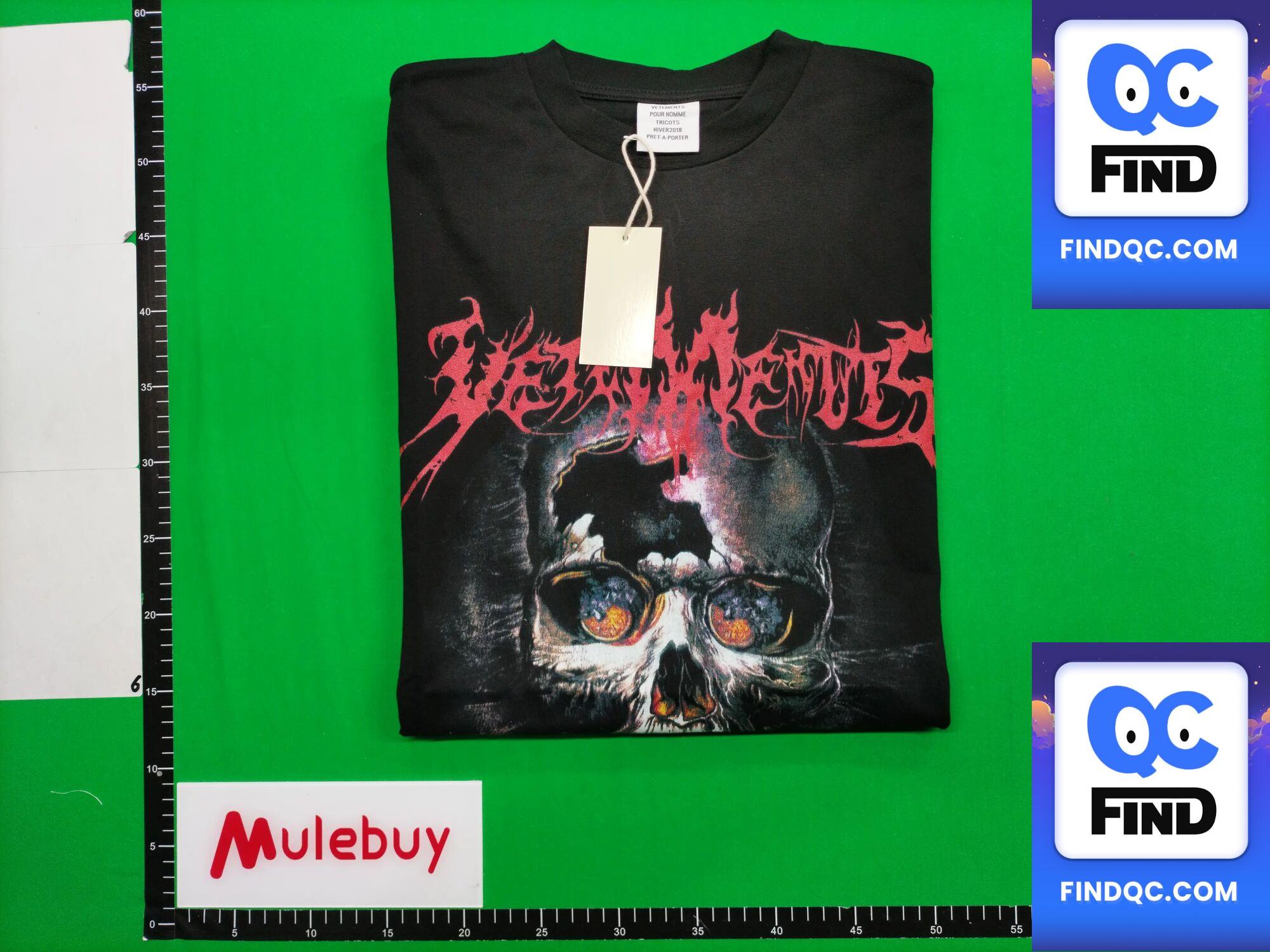 Ietements Metal Skull Men's and Women's Flame Skull Dark Street Style Extra Large Thick Short Sleeve T-Shirt QC