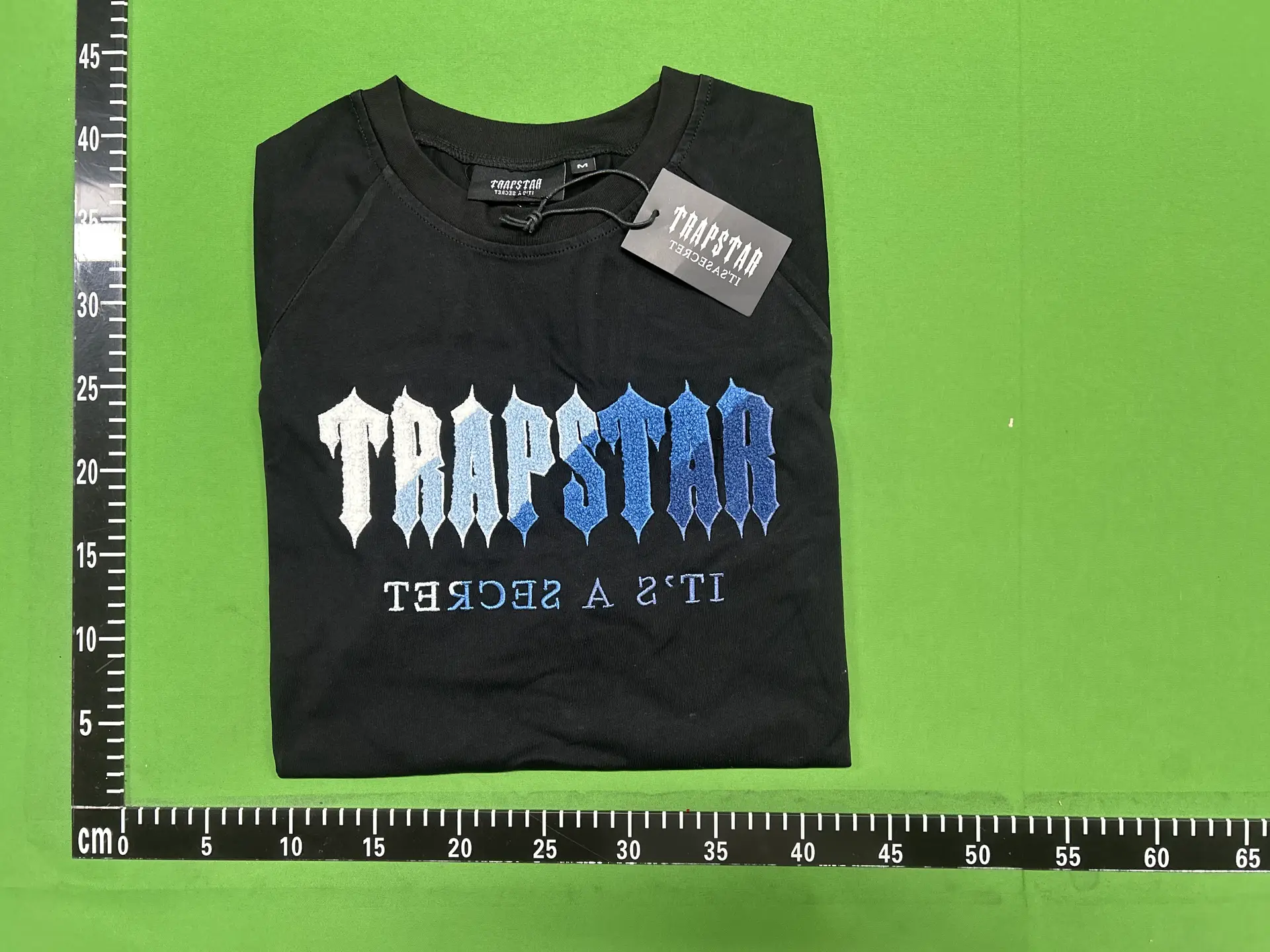 Cross-border foreign trade Trapstar rainbow letters gradient towel embroidery short sleeve T-shirt fog high street short pants suit