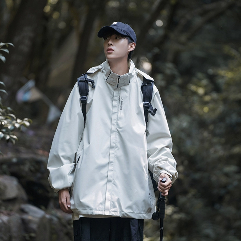 Douyin Jacket Men's Spring Autumn Summer Outdoor Jacket Men's Three-In-One Hiking Jacket Pure Casual Windbreaker