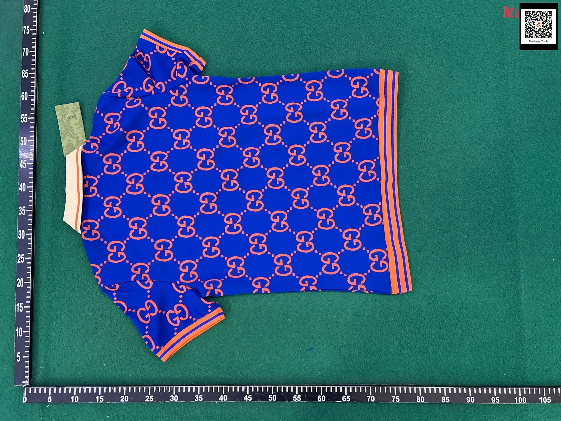 Correct version of the ancient 25 summer men's lapel flocking embossed full print short sleeve POLO fashion suit two-piece set