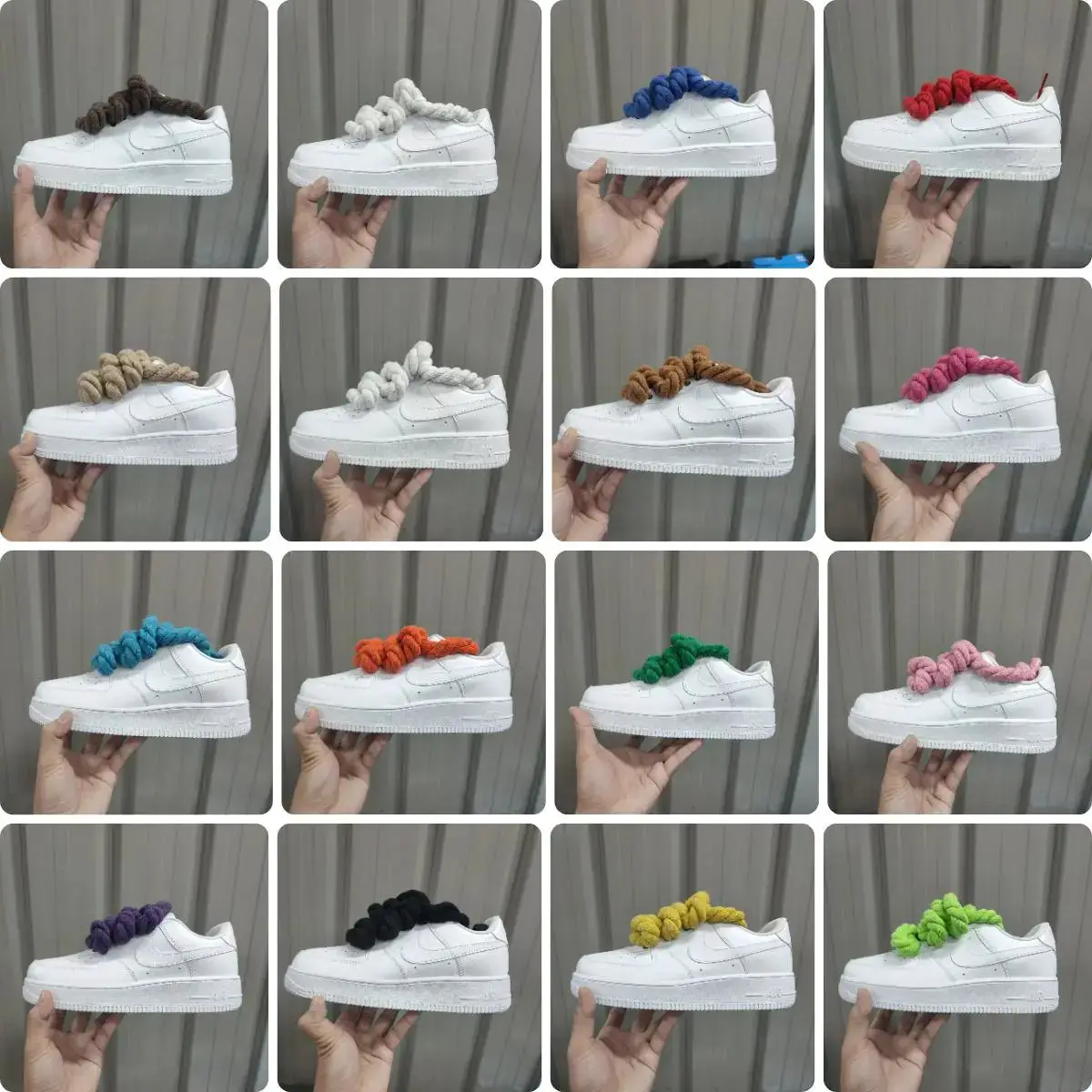 FX Bat ch - A i r For ce 1 Coarse shoelaces 白色加粗鞋 带