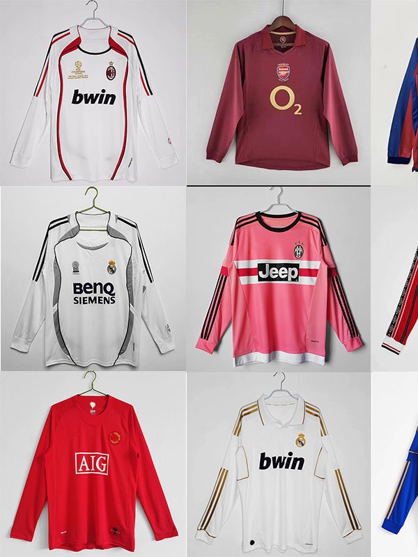 Cross-Border Wholesale of Popular Retro Red Devils Commemorative Edition Long-Sleeve Ac Arsenal Ronaldo Football Jerseys Foto QC de 1688 na Qualit.ly