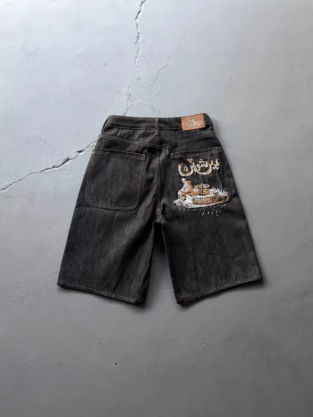 Derschutze embroidered denim shorts