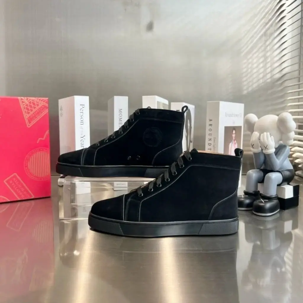 红底款欧美cl板鞋潮流运动鞋女鞋高帮灰色黑羊京高帮情侣休闲男鞋