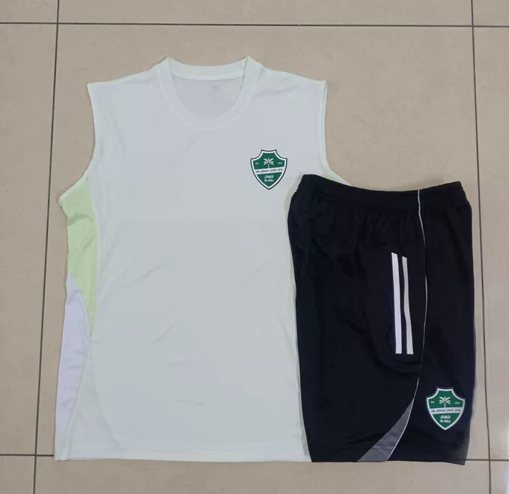 Al Ahli Light Green Sleeveless Football Training Vest Jersey Men's 2526 Niche Quick-Drying Fitness Shorts Sportswear