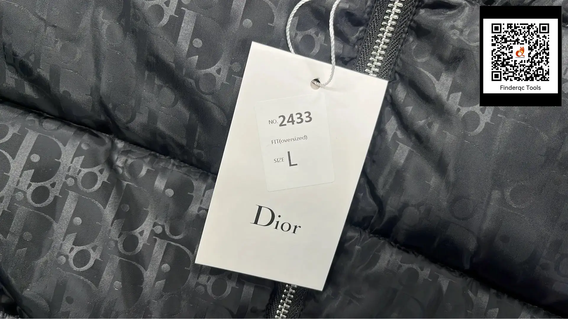 Dior Monogram Puffer Jacket Black