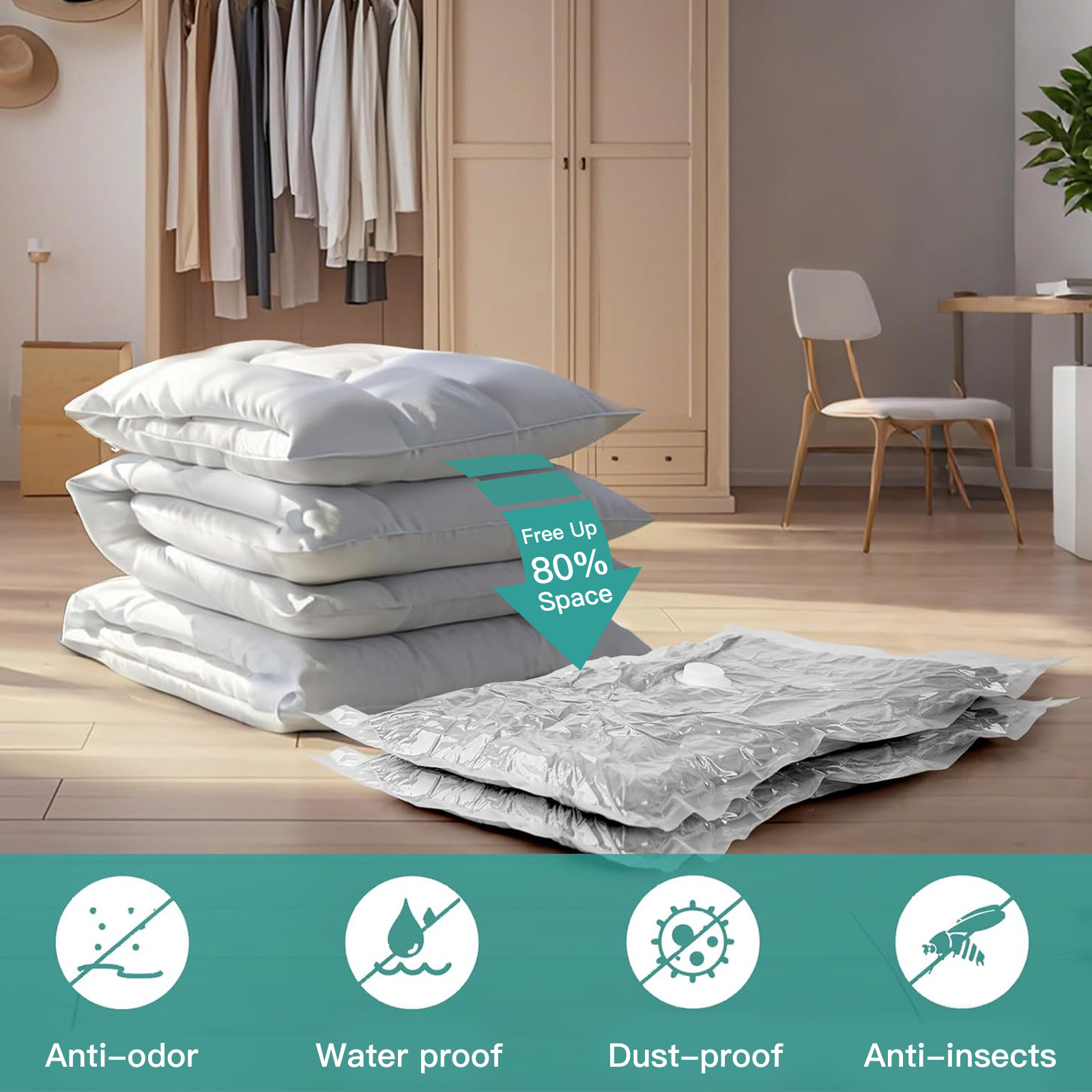 Cross-border vacuum storage compression bag cotton quilt clothing compression storage bag down jacket single product in stock