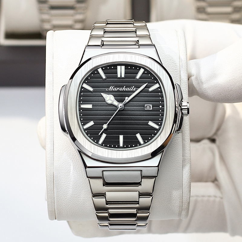 Swiss Brand New Waterproof Ultra-Thin Men's Watch Calendar Quartz Watch Live Broadcast Foreign Trade Hot Model Dropshipping
