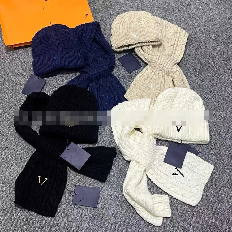 LYWD Two-Piece Set: Rib-Knit Hat and Scarf for Autumn/Winter Warmth -5852