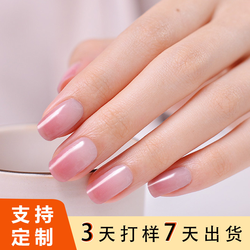 Cross-Border Customized Oem/Odm Semi-Cured Gel Nail Stickers Phototherapy Nail Art Stickers Full Set