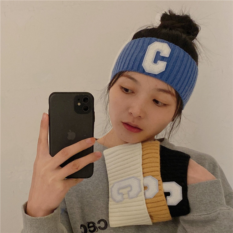 Girly temperament age-reducing headscarf hair band for autumn and winter 2024 new foreign style hair band for men and women with the same style