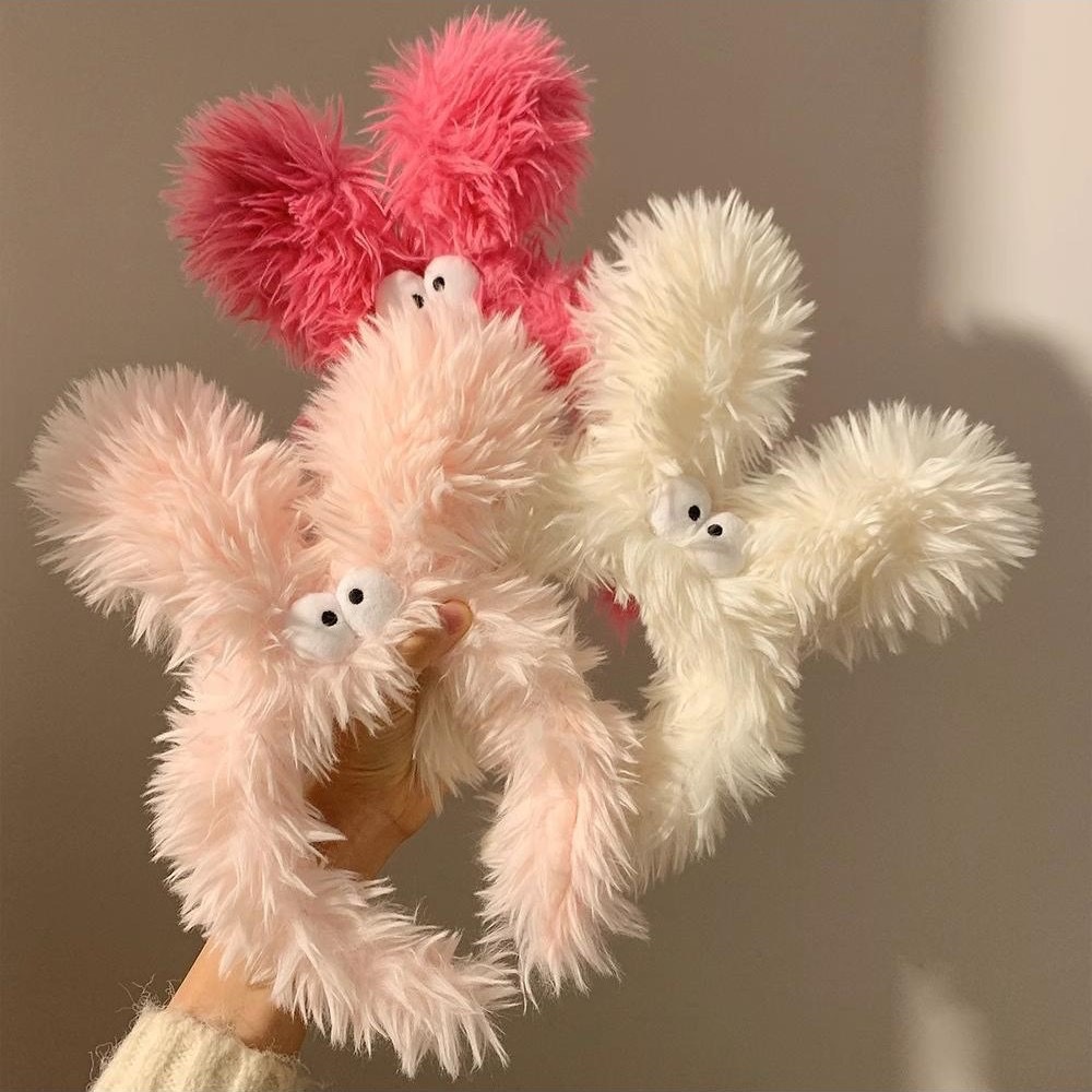 Funny Fun Small Eyes Headband Cute Long Ears Dog Face Wash Hair Band Girl Heart Apply Mask Mao Hair Band
