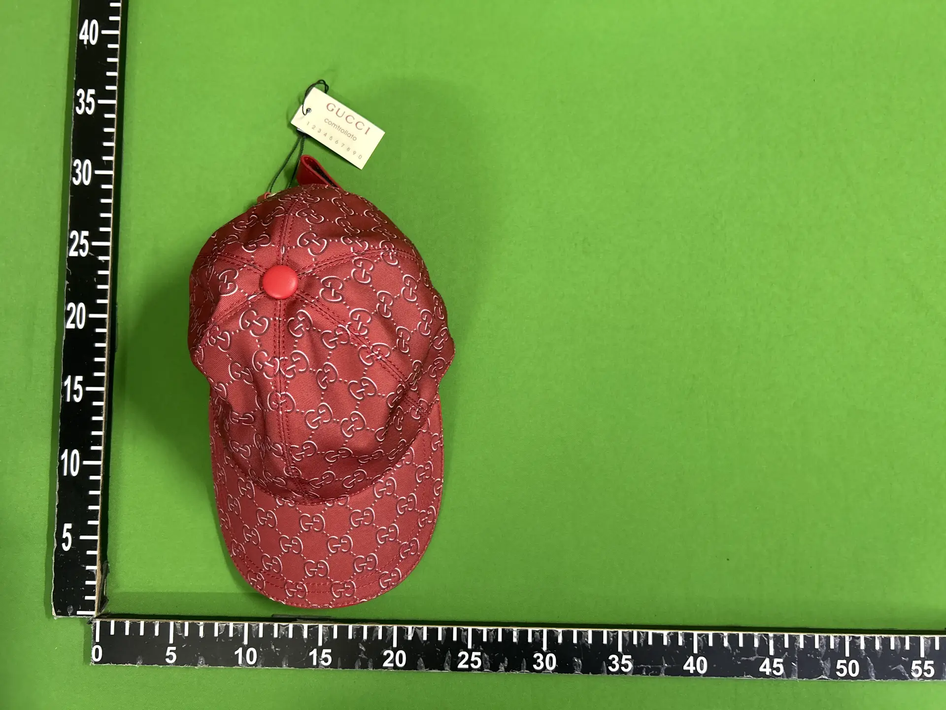 Gucci GG Monogram Baseball Cap Red