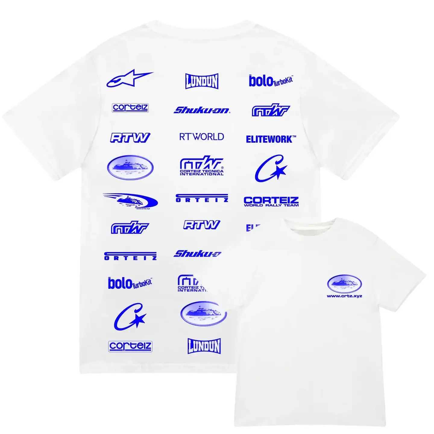 DRILL Style American Retro West Coast Hip-hop Printed Short-sleeved T-shirt Men's Summer Trendy Brand Trendyy Half-sleeved T-shirt