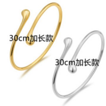 Foreign Trade Export Silver-Plated Jewelry, Water Drop Arm Bracelets in Large and Medium Sizes, Trendy Styles in Stock, Wholesale Bracelets Available