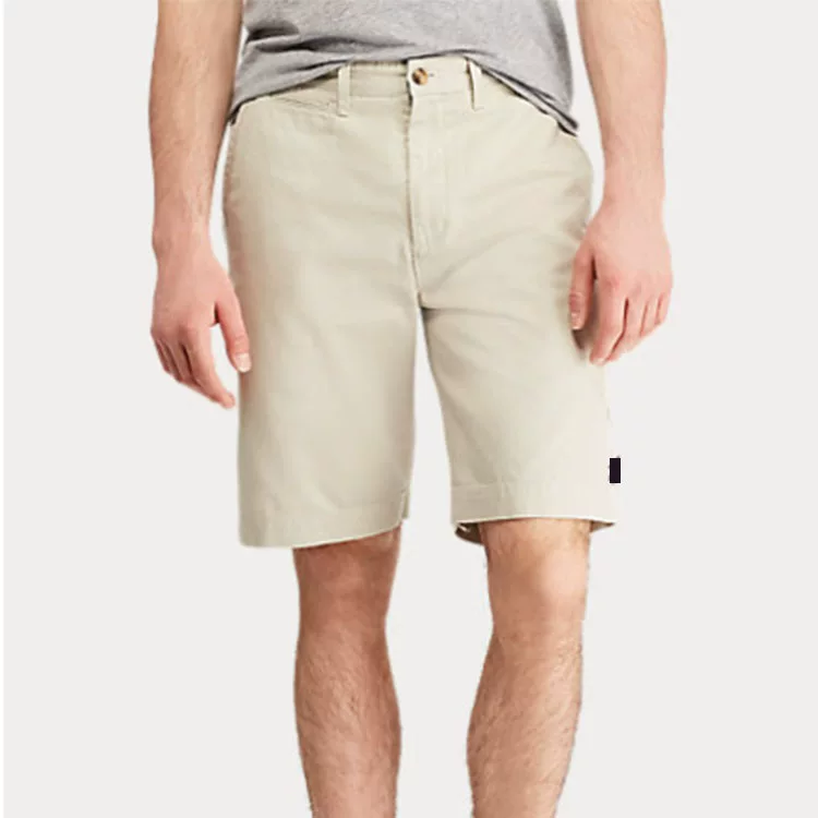 American shorts men's pure cotton summer loose five quarter pants straight leg trousers Hong Kong style business casual pants work pants for outerwear