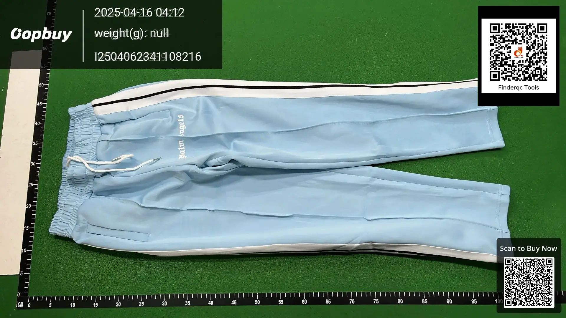 Palm Angels Men's Light Blue Track Pants