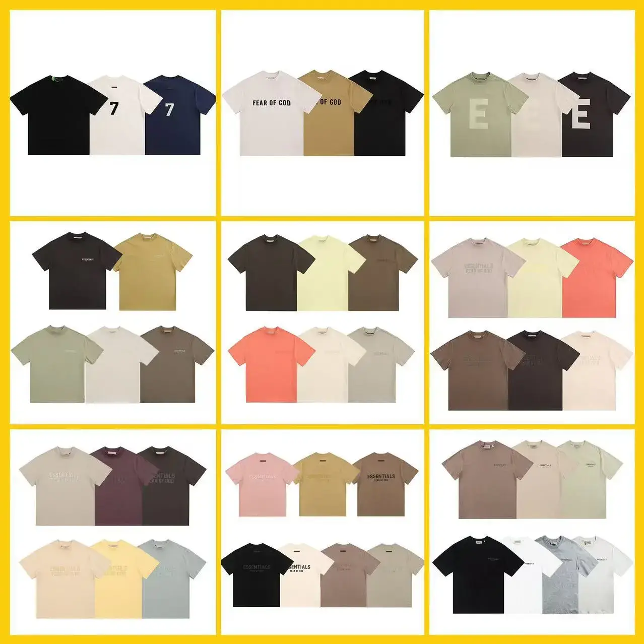 Heavy Cotton FOG ICON Small Neck T-Shirt American Style Small High Neck Short Sleeve Summer Loose Shoulder Top for Men and Women