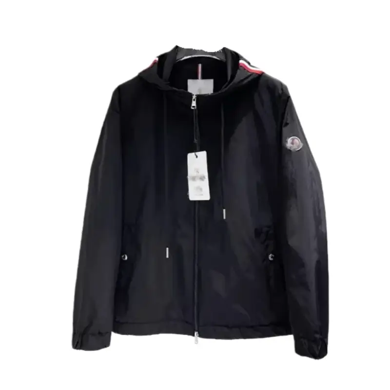Drawstring hooded windbreaker#101