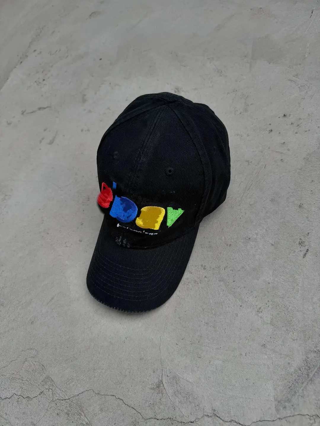 24Fw Winter Autumn and Winter Collaboration Blue, Green, Yellow, Red Colorful Letter Embroidery Baseball Cap for Men
