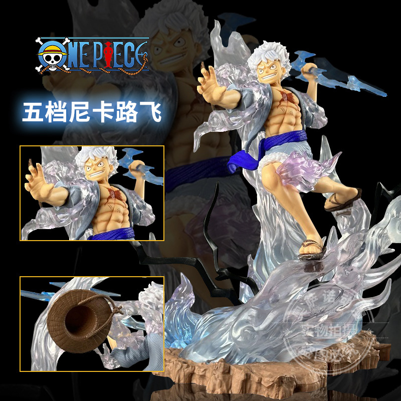 One Piece series high quality version GK hand-made Devil Fruit NICKA Luffy battle version hand-made statue scene model