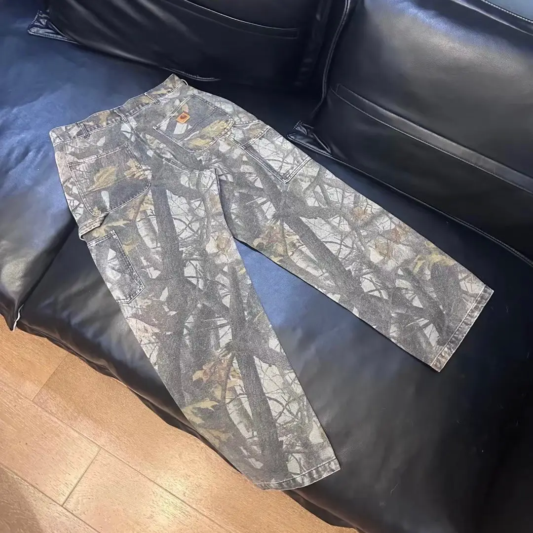 Rare! Vintage casual B158 washed vintage loose tree branch men's pants falling leaves B136 Carhartt B01