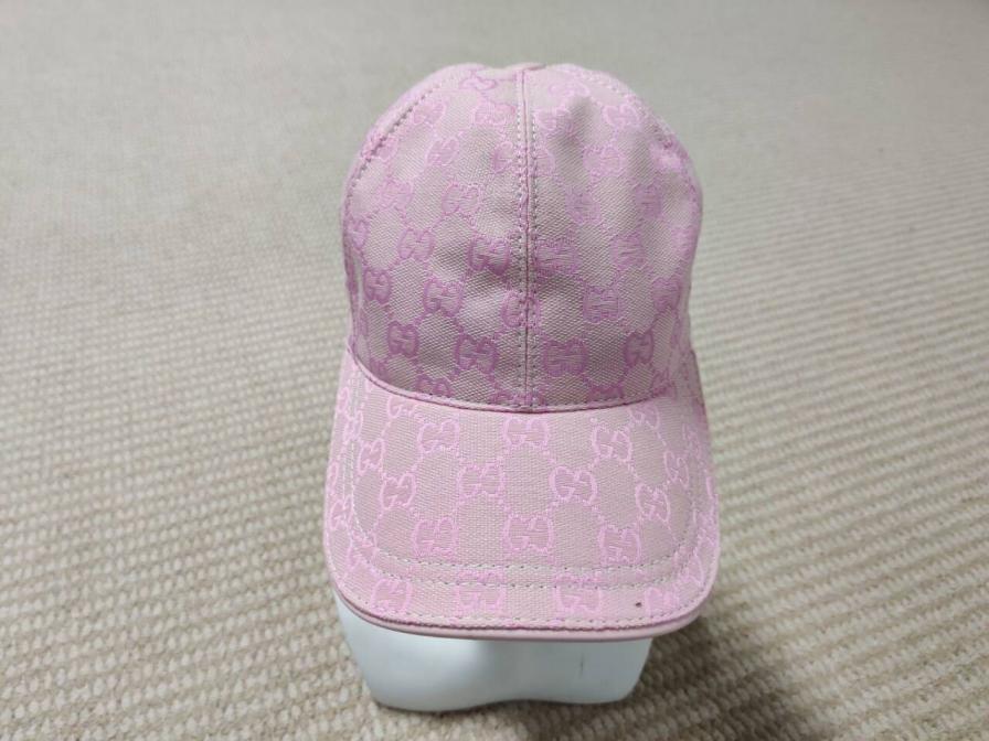 Gucci Pink GG Monogram Baseball Cap QC
