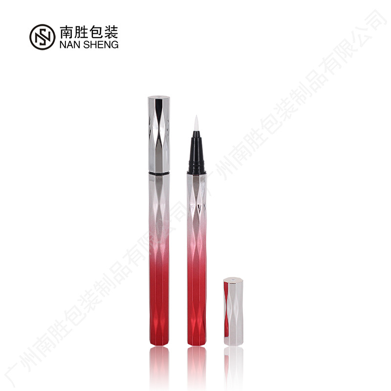Lip liner pen packaging material unique diamond single cotton core eyeliner plastic tube eyeliner pen diy makeup packaging