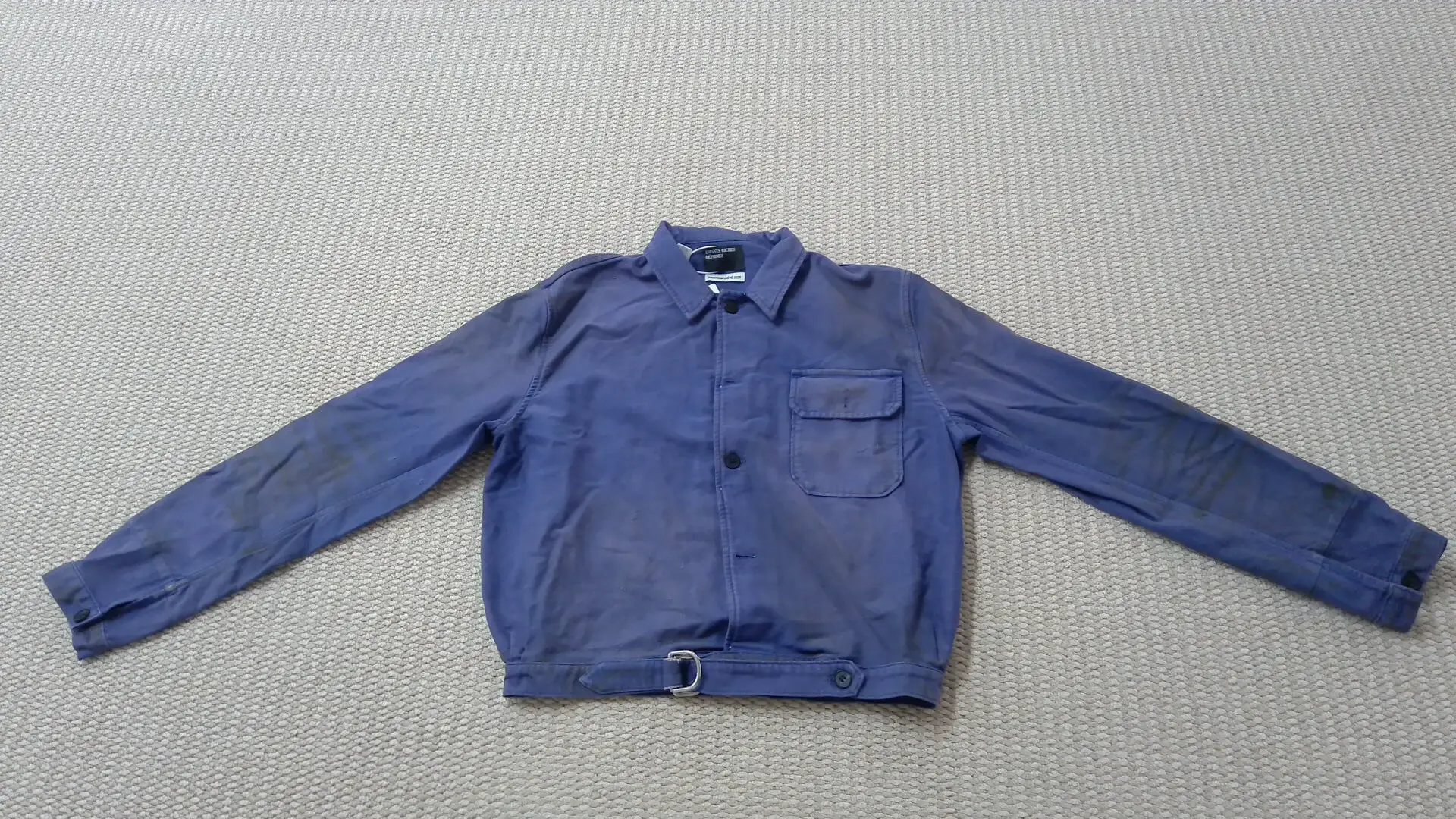 Erd Melancholic Rich Second Generation 25Ss 1of1 Rare Blue French Workwear Jacket Boxy Short Coat