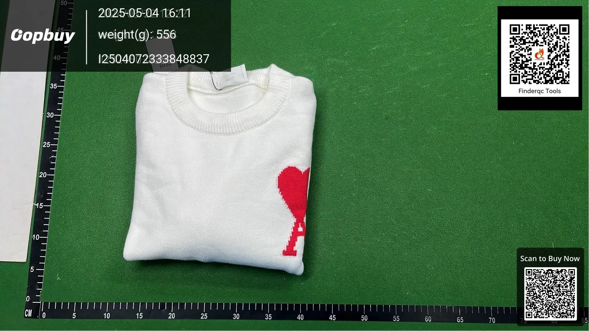 Autumn and Winter New High Neck Love Sweater Men's and Women's Striped Youth Heart AMI CLAMS Casual Pullover Sweater