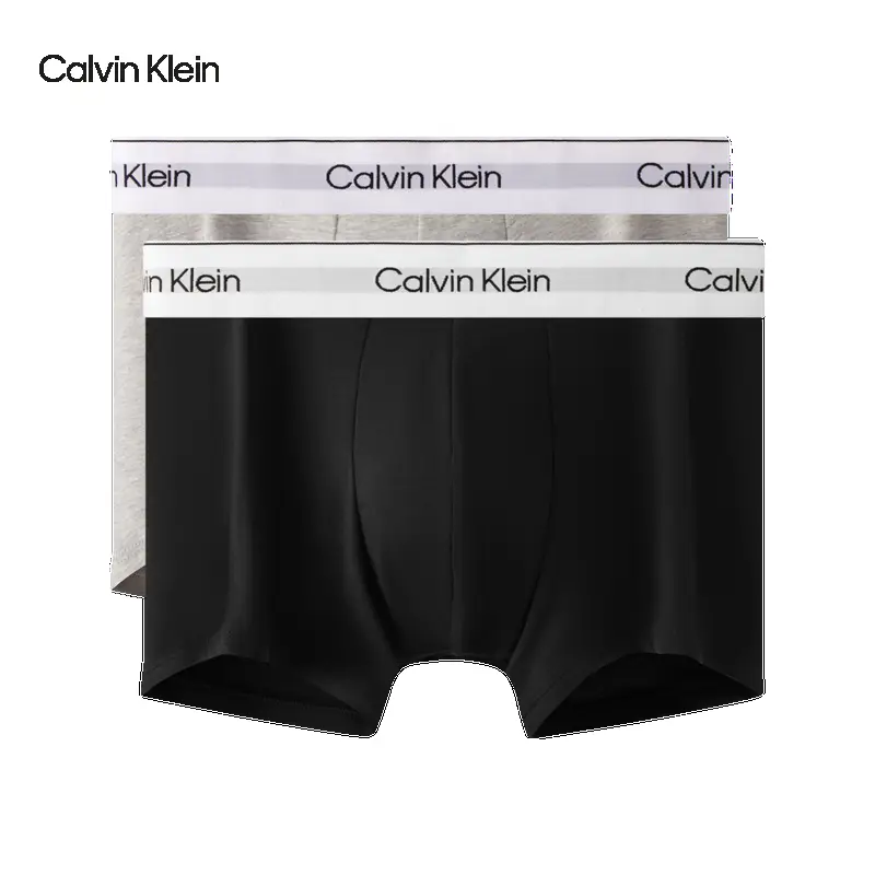 [Modern Gravity Belt] Ck Intimates Men Two-Pack Jacquard Cotton Anti-Pinch Boxer Briefs Nb3985
