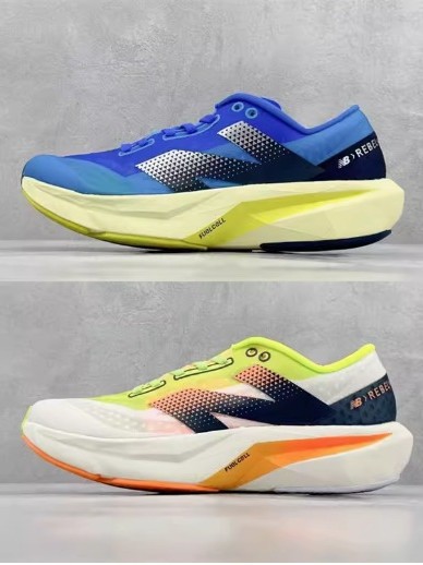 New Nb Men's and Women's Couple Racing Running Shoes Rebel V4 Breathable Shock-Absorbing Lightweight Heightening Mesh Sports Shoes