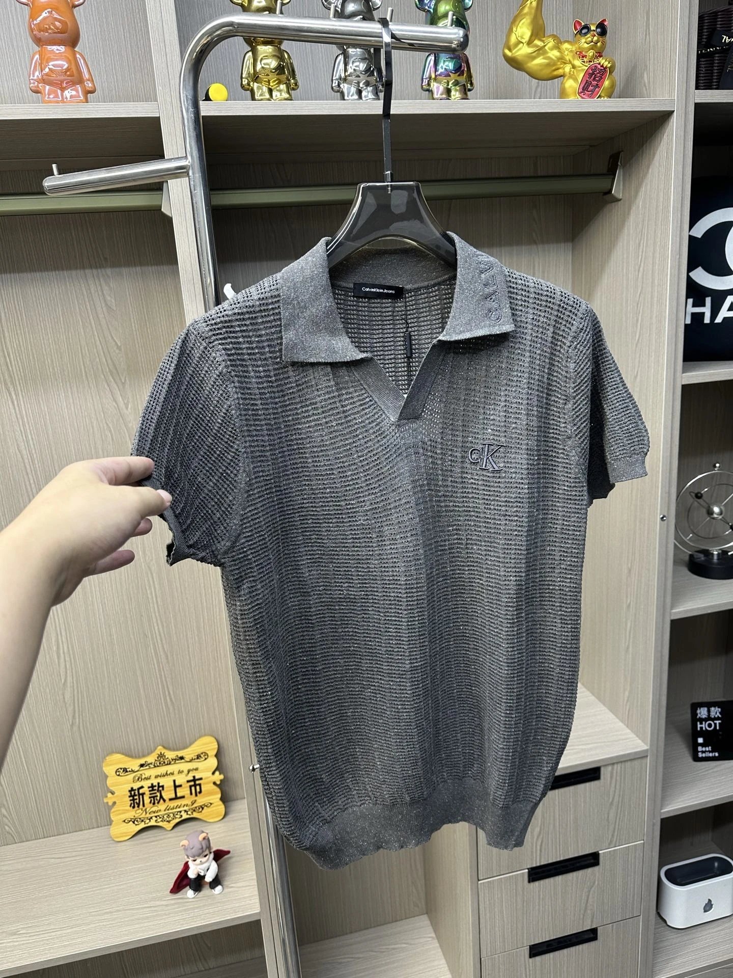 【现货】ck麻料短袖［三标齐全］🔥对标专柜⸂⸂⸜👊⸝⸃⸃细节拉满🔅纯原复刻🐮原相机实拍📷所见即所得⚡️