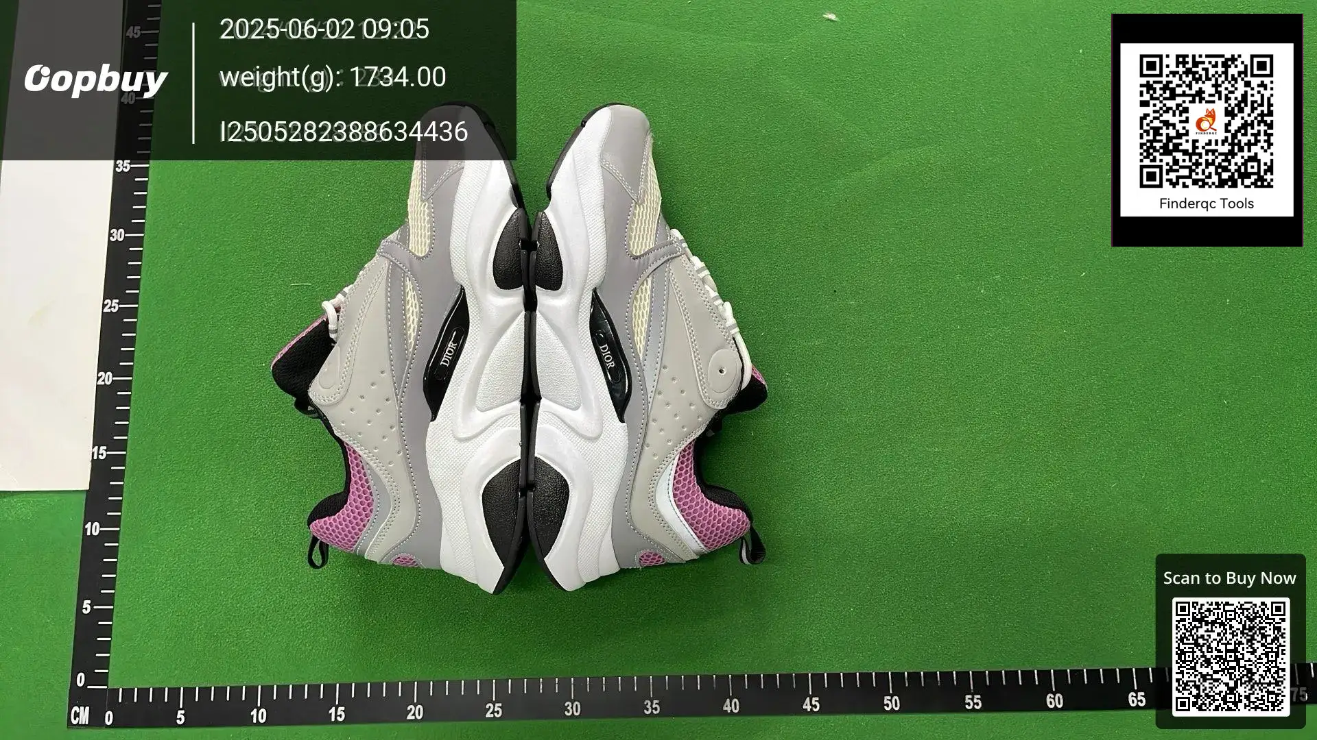 Dior B22 Sneakers Grey Pink