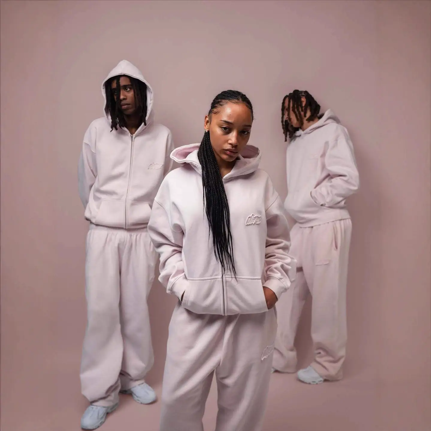 Winter Fashion High Street Trendy Unisex Tracksuit Set with Stretch Casual Straight-Leg Pants and Street Cardigan Lulu Sweatshirt