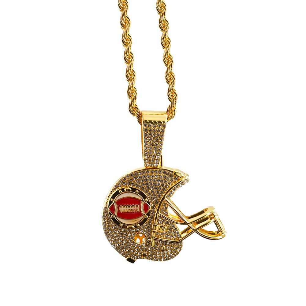 Cross-Border Jewelry Versatile Full Diamond Set Fashion Cool Baseball Cap Hip-Hop Necklace Jewelry Men's 5mm Twist Chain